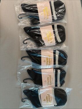 Vivienne Westwood Black Socks with White Stripe (5 Pairs)